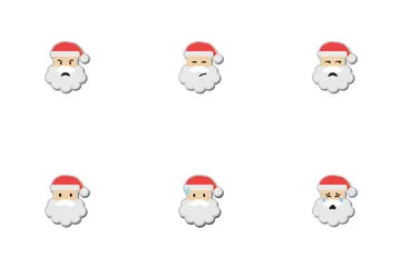 Santa Claus Expression Icon Pack