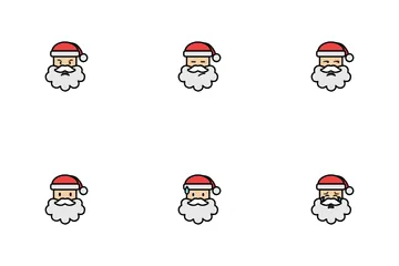 Santa Claus Expression Icon Pack