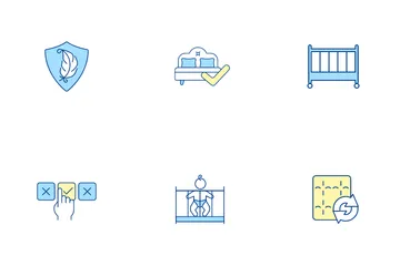 Santé du matelas et de la colonne vertébrale Pack d'Icônes