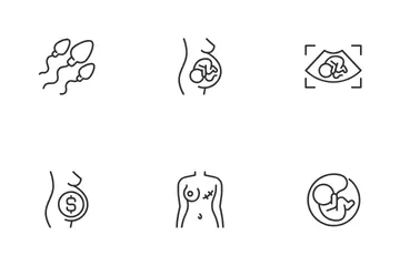 La santé reproductive Pack d'Icônes