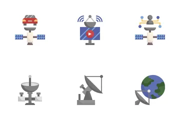 Satélite Pacote de Ícones