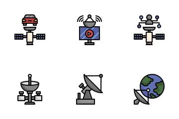 Satélite Pacote de Ícones