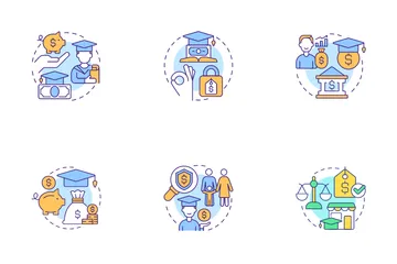 Saving For Education Icon Pack