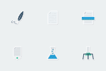 School & Education Flat Paper Icons Icon Pack