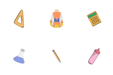 School Equipment Icon Pack