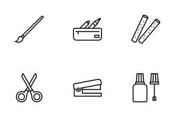 School Equipment Icon Pack