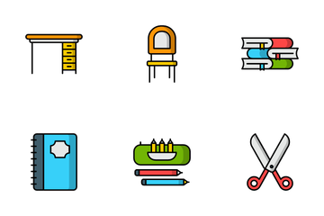 School Stationary Icon Pack