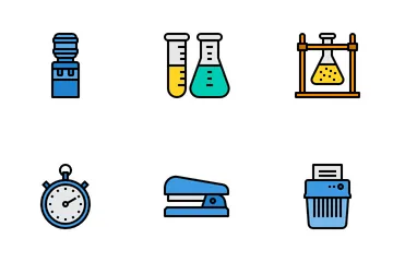 School Stationery Icon Pack