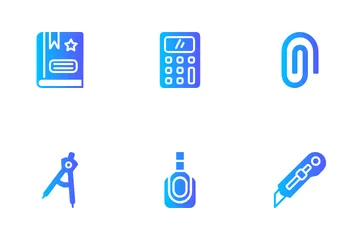 School Stationery Icon Pack