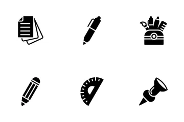 School Stationery Icon Pack