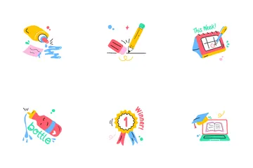 School Stickers Icon Pack