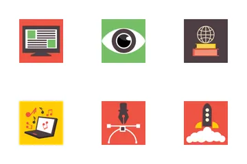 School Study Icon Pack