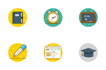 School Study Icon Pack