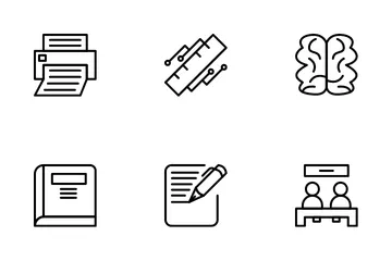Schul-Benutzeroberfläche Symbolpack