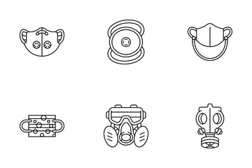 Schützende Gesichtsmaske Symbolpack