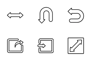 Schwarze Pfeile Symbolpack