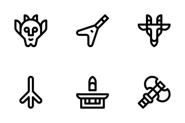 Schwarzes Metall Symbolpack