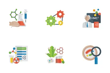 Science And Technology Flat Icons Icon Pack