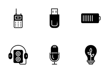 Science And Technology Solid Icon Pack