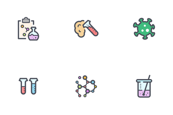Science And Virus Icon Pack
