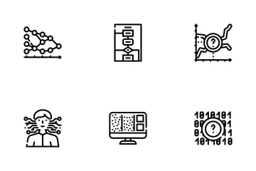 Science des données, technologie innovante Pack d'Icônes