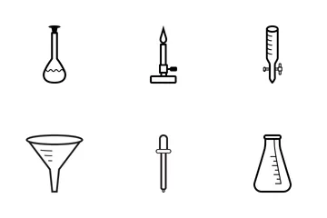 Science Minimalistic Black Line Icon Pack