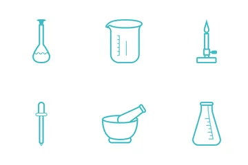 Science Minimalistic Cyan Line Icon Pack