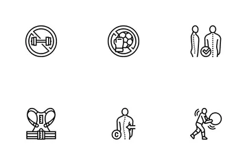 Scoliosis Disease Icon Pack