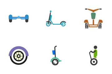 Scooter Elétrica Pacote de Ícones