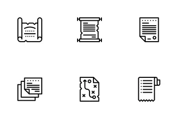 Scroll And Paper Icon Pack