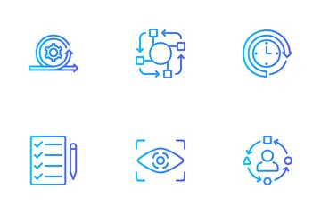 Desenvolvimento Scrum Pacote de Ícones