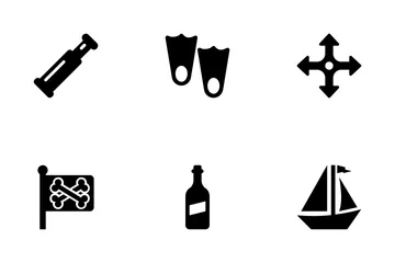 Sea Nautical Pirate Maritime Icon Pack