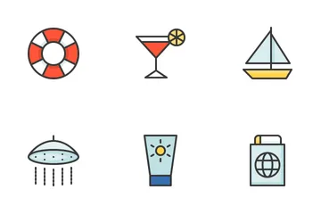 Sea Summer Vacation Icon Pack