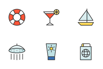 Sea Summer Vacation Icon Pack