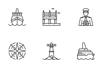 Sea Travel Icon Pack Icon Pack