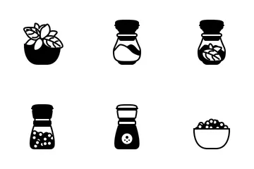 Seasoning In Kitchen (glyph) Icon Pack