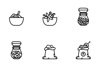 Seasoning In Kitchen (outline) Icon Pack