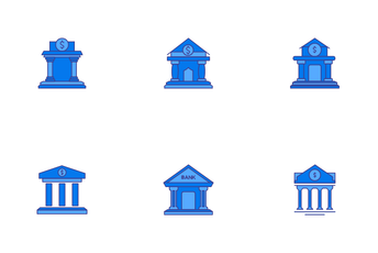 Secure Investment Bank Icon Pack