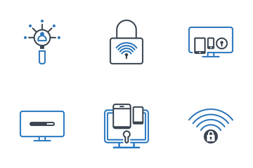  Security And Antivirus Line Two Color  Icon Pack