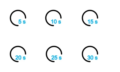 Segundo y minuto Paquete de Iconos