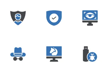 Cíber segurança Icon Pack