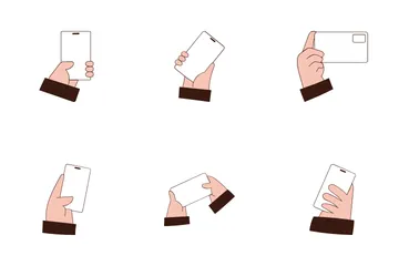 Mão segurando o telefone Pacote de Ícones