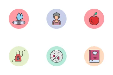 Seguridad alimenticia Paquete de Iconos