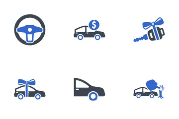 Seguro de auto Paquete de Iconos