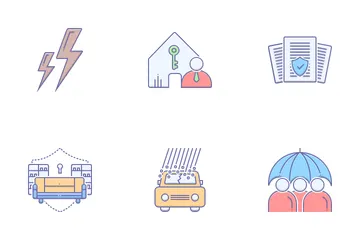 Seguro moderno Paquete de Iconos