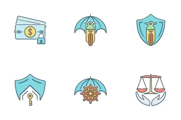 Seguro moderno Paquete de Iconos