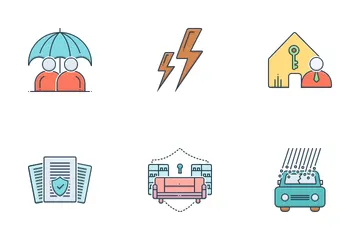 Seguro moderno Paquete de Iconos