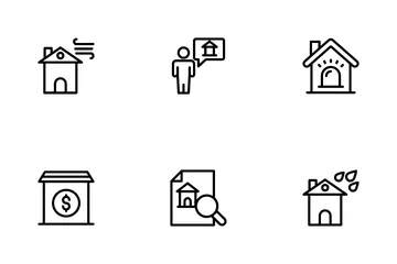 Seguro Residencial Pacote de Ícones