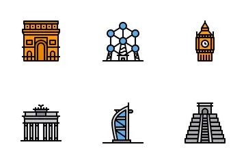 Sehenswürdigkeiten Symbolpack
