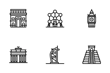 Sehenswürdigkeiten Symbolpack